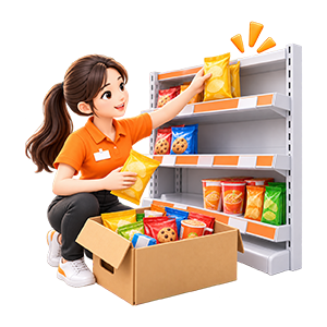 ไอคอนระบบเติมสต็อกอัตโนมัติ Replenishment วิเคราะห์ด้วย ABC Analysis และ EOQ